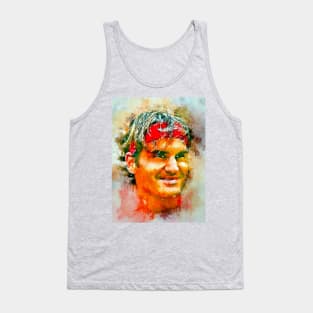 Watercolor Federer Tank Top